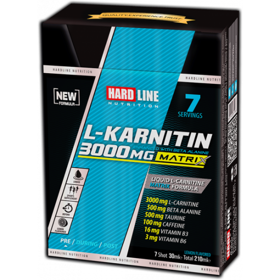Hardline L-Karnitin Matrix 3000 mg 7 Shot