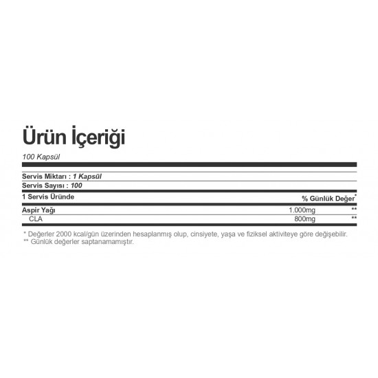 Hardline CLA One 1000 Mg 100 Jel Kapsül
