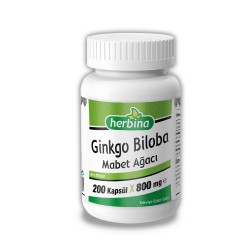 Herbina Ginkgo Biloba Mabet Ağacı 200 Kapsül x 800 mg