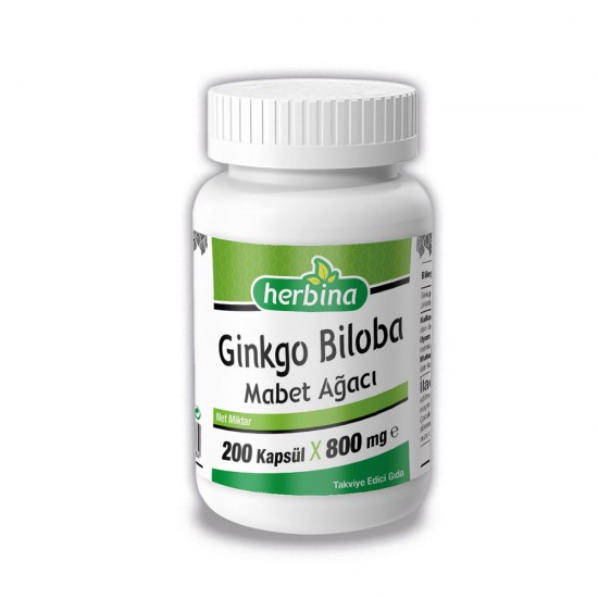 Herbina Ginkgo Biloba Mabet Ağacı 200 Kapsül x 800 mg