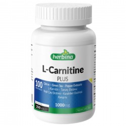 Herbina L-Karnitin Plus Yeşil Çay – Citrus – Karabiber 200 Kapsül x 700 mg