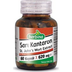 Herbina Sarı Kantaron St John’s Wort Ekstraktı 60 Kapsül x 620 mg