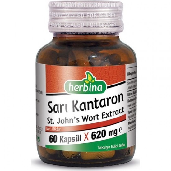 Herbina Sarı Kantaron St John’s Wort Ekstraktı 60 Kapsül x 620 mg
