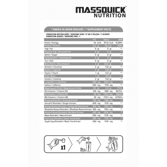 MassQuick Gurme Whey Protein Tozu 70 Servis