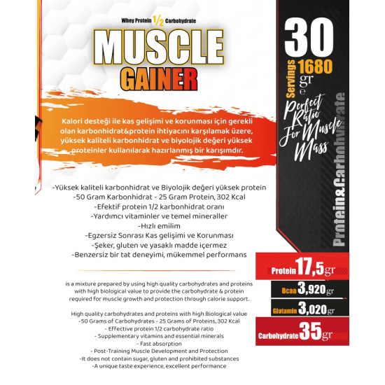 Nowup Nutrition Muscle Gainer 1680 gr