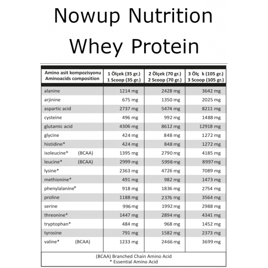 Nowup Nutrition Whey Protein Tozu 2160 gr 60 Servis