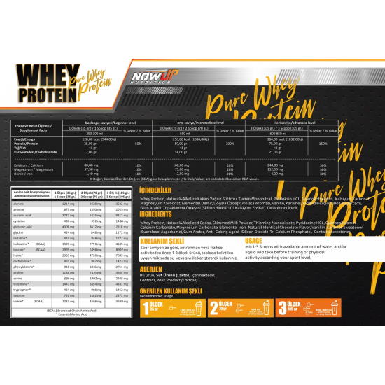 Nowup Nutrition Whey Protein Tozu 1050 gr