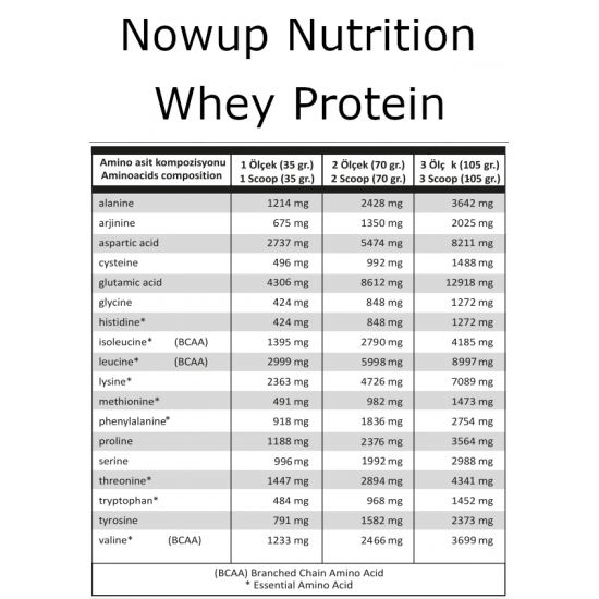 Nowup Nutrition Whey Protein Tozu 1050 gr