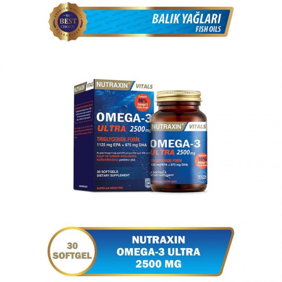Nutraxin Omega-3 Ultra 2500 mg 30 Softjel Kapsül