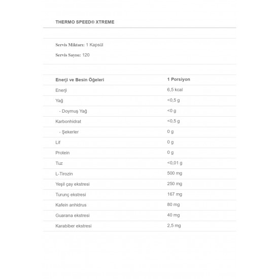 Olimp Thermo Speed Xtreme 120 Kapsül