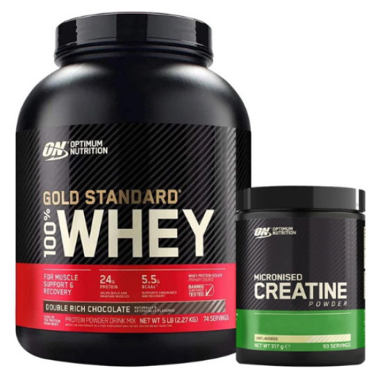 Optimum Gold Standard Whey Protein 2273 gr + Micronized Creatine 317 gr Kombinasyonu