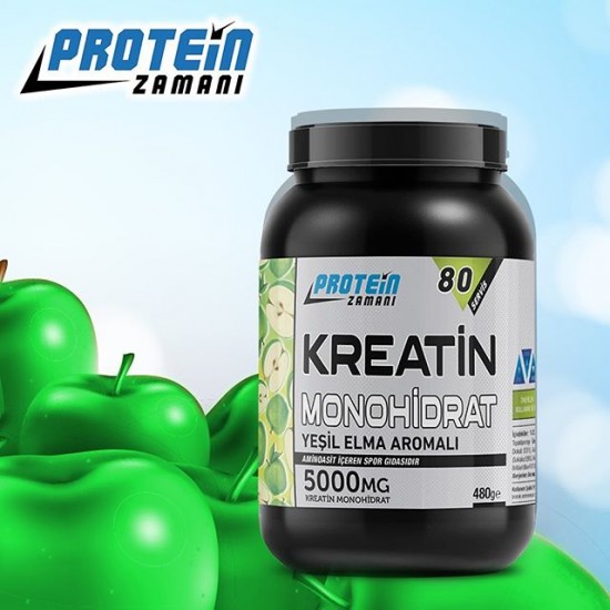 Protein Zamanı Kreatin Monohidrat (Creatine) 480 gr 80 Servis Yeşil Elma