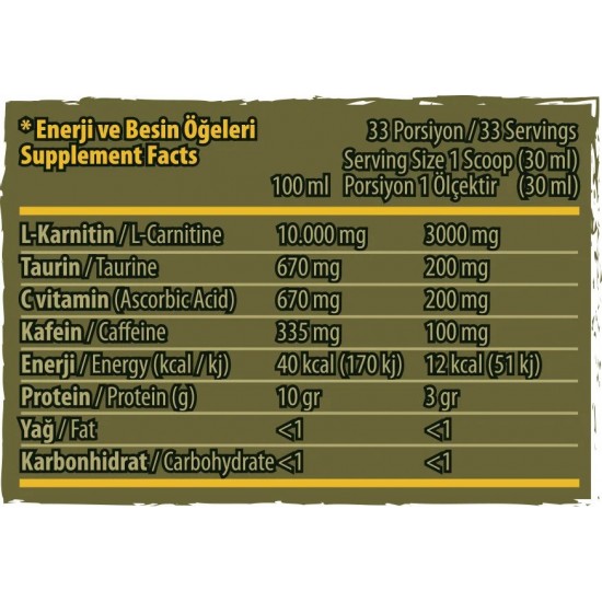 L-Carnitine Thermo Bullet 3000 mg 1000 ml