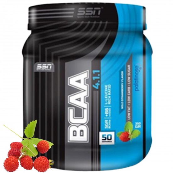 SSN BCAA 4.1.1 + Palatinose 350 gr 50 Servis Dağ Çileği Aromalı