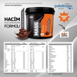 SSN Refuel Mass Gainer Karbonhidrat Tozu 5000 gr Sütlü Çikolata Aromalı