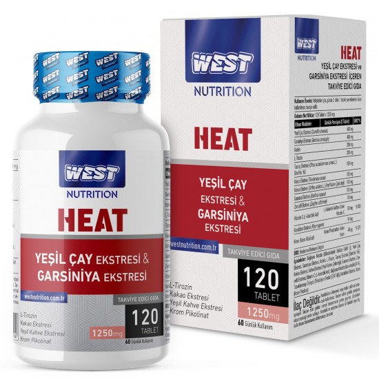 Heat Yeşil Çay Ekstresi Garsiniya Ekstresi Krom Pikolinat 120 Tablet