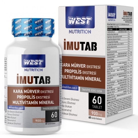 İmutab Kara Mürver (Sambucus) & Propolis Ekstreli Multivitamin Mineral 60 Tablet x 900 mg