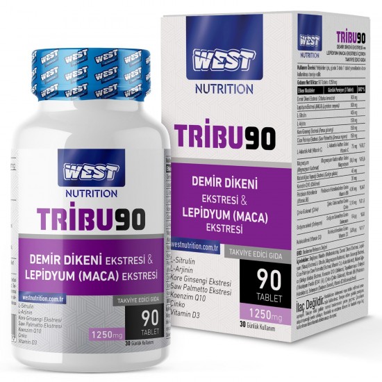 Tribu90 Tribulus Terrestris - Lepidyum Maca Ekstresi - Sitrulin ve Panax Ginseng 90 Tablet