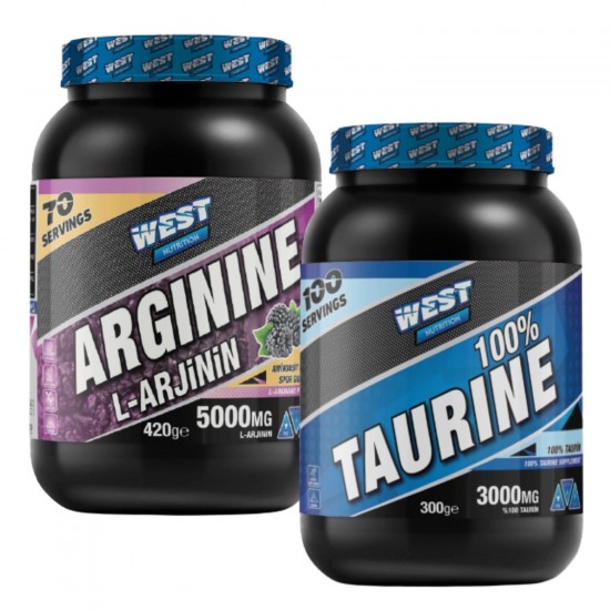 West Nutrition Taurin 100 Servis + L-Arjinin 420 gr 70 Servis