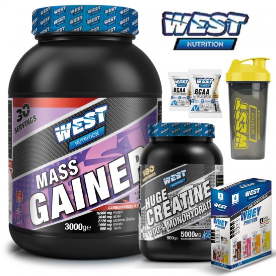 West Nutrition Mass Gainer Karbonhidrat Tozu + Kreatin Monohidrat ( creatine)