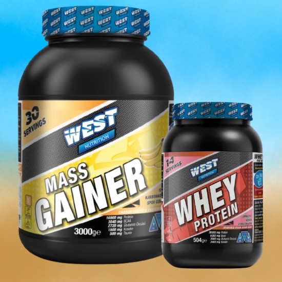 West Nutrition Mass Gainer 3000gr-Whey Protein Tozu 504 gr