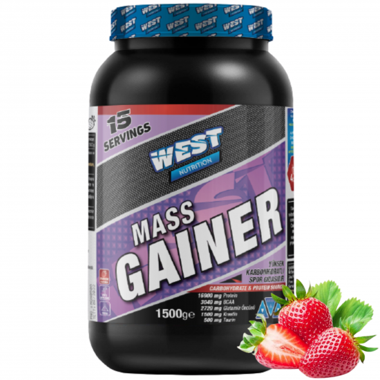 West Nutrition Mass Gainer Karbonhidrat Tozu 1500 gr 15 Servis
