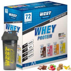 West Nutrition Whey Protein Tozu 2592 gr 72 Şase BİR KUTUDA 4 AROMA