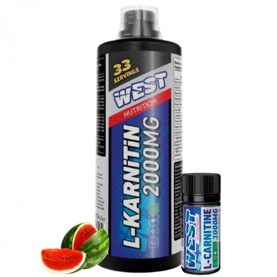 West Nutrition L Karnitin ( l carnitine ) 2000 mg 1000 ml 33 Servis Yeşil Elma Aromalı